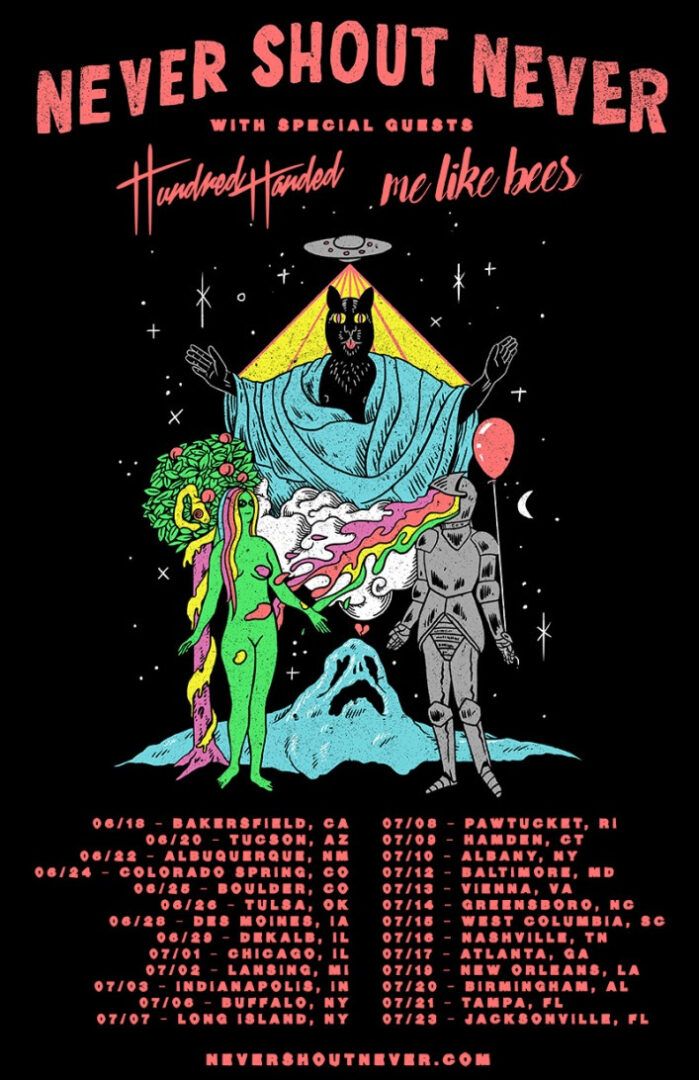 Never Shout Never - Summer Headlining Tour - poster
