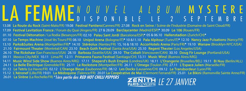 La Femme - Fall North American Tour - 2016 Tour Poster