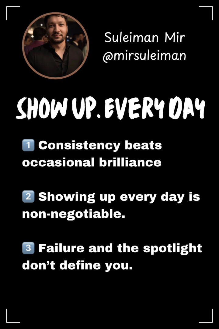 Show Up. Every Day