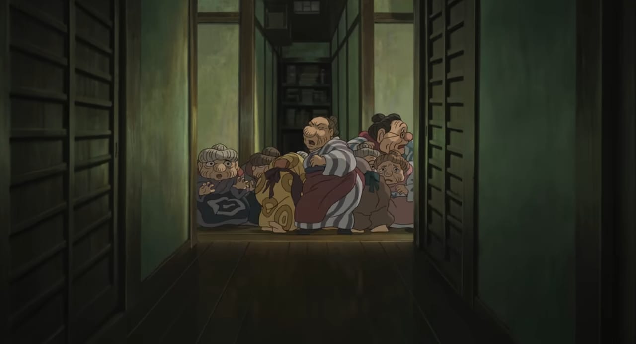 old aunts in corridor