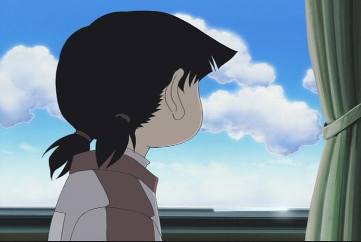 yuri looks out window