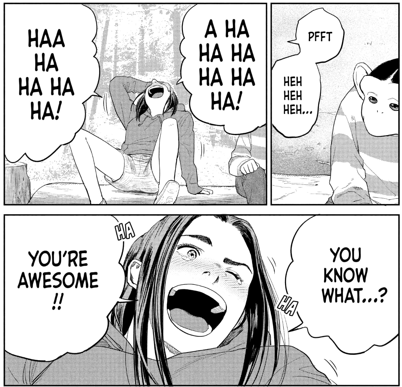 lucy says to charlie: "you know what...? you're awesome!!"