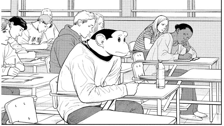 charlie the humanzee in class