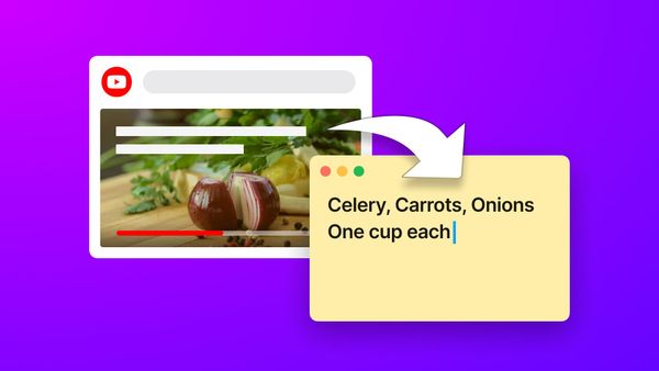 Image displaying extracting text from youtube video to the edito
