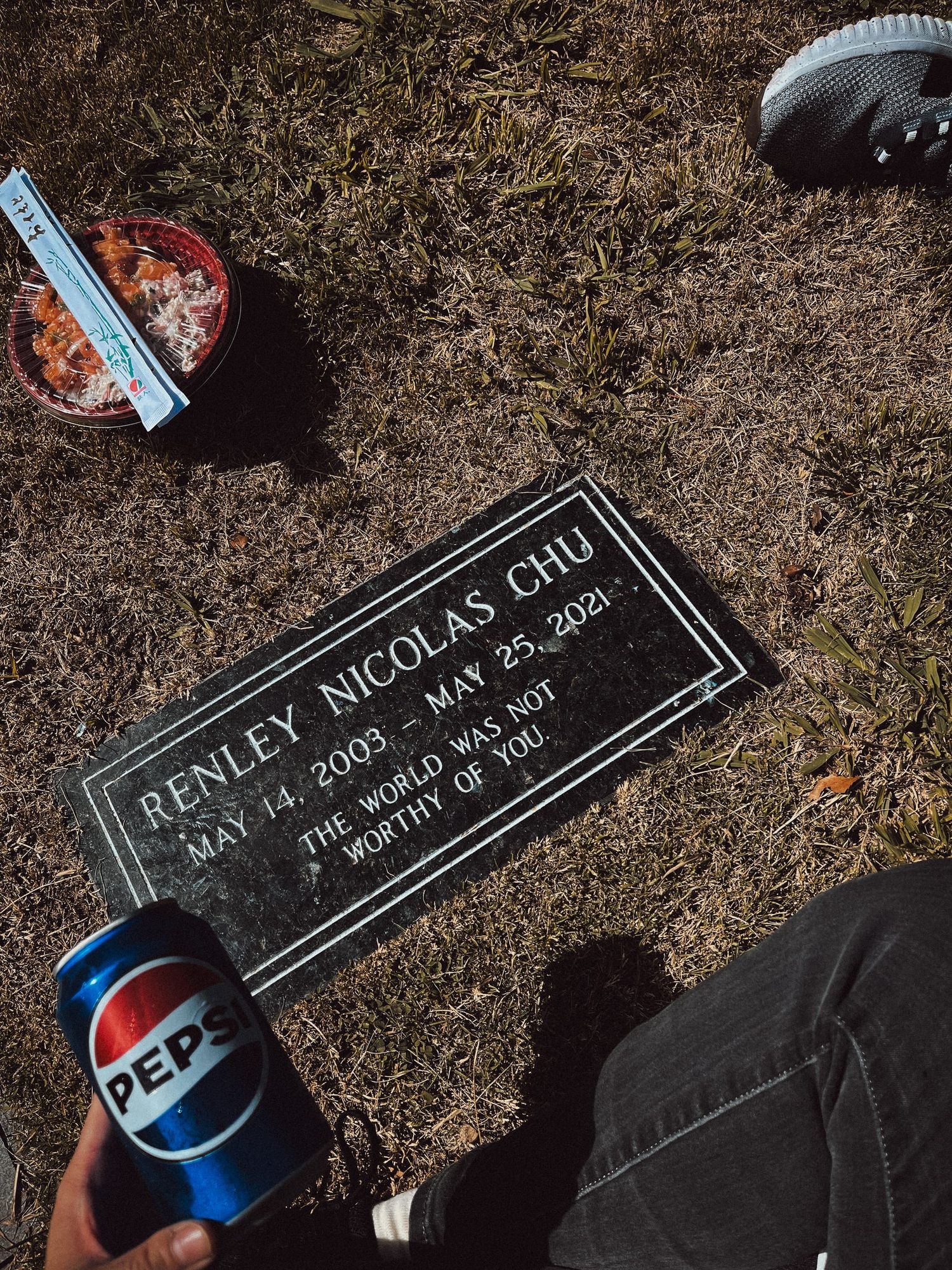 Pepsi and poke with Ren today.