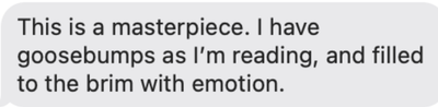 When you’re pacing around waiting for your line editor to get back to you, and she texts you this 😭: