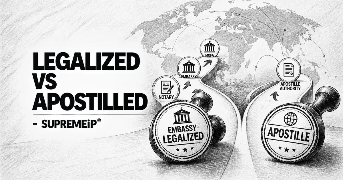Legalized vs Apostilled | SUPREMEiP®