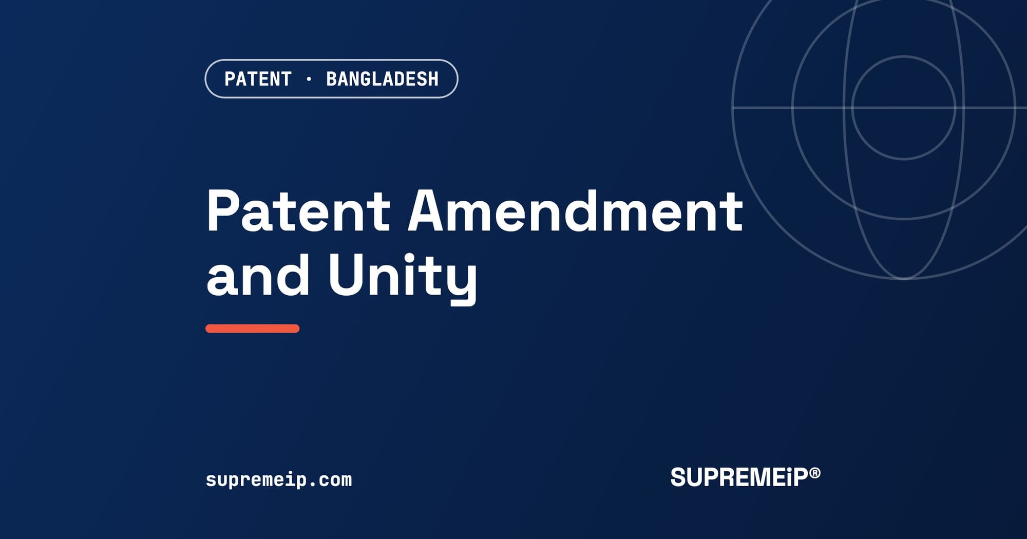 Patent Amendment and Unity of Invention in Bangladesh