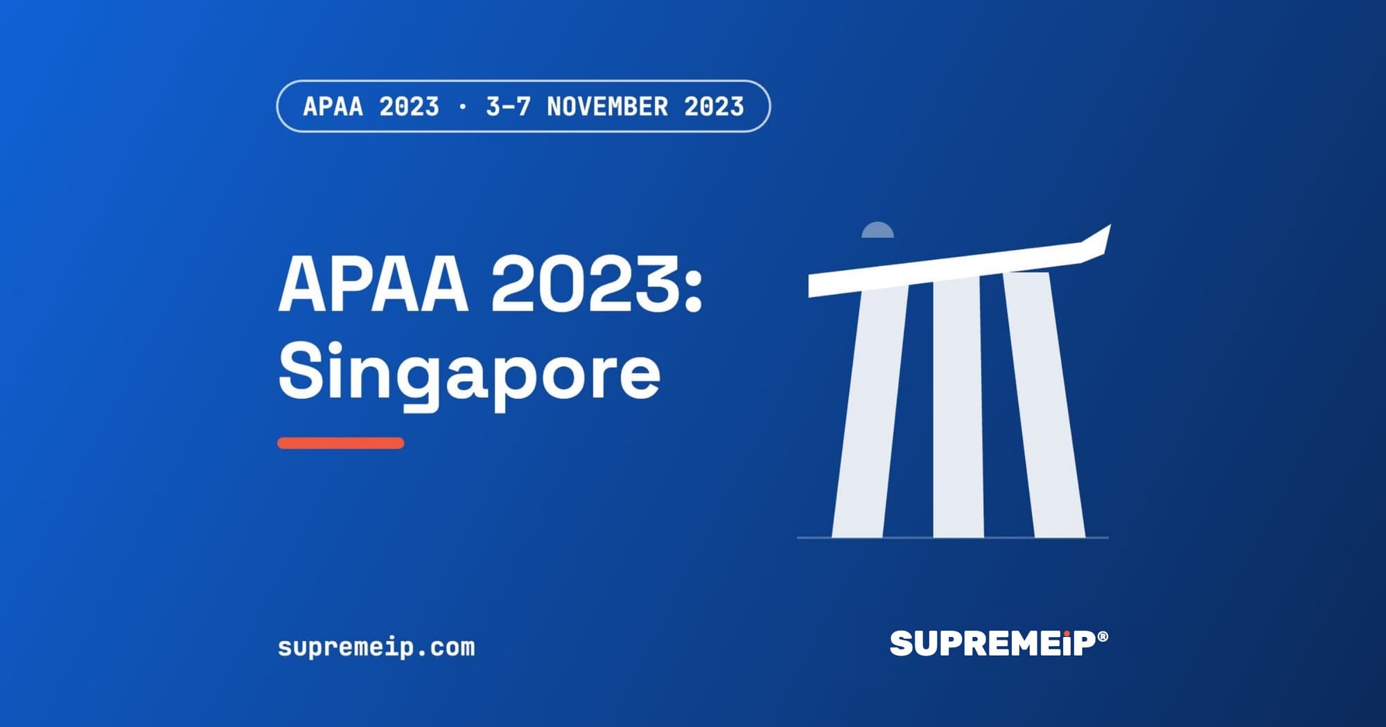 APAA 20th General Assembly and 74th and 75th Council Meetings 2023 in Singapore, SUPREMEiP® event banner