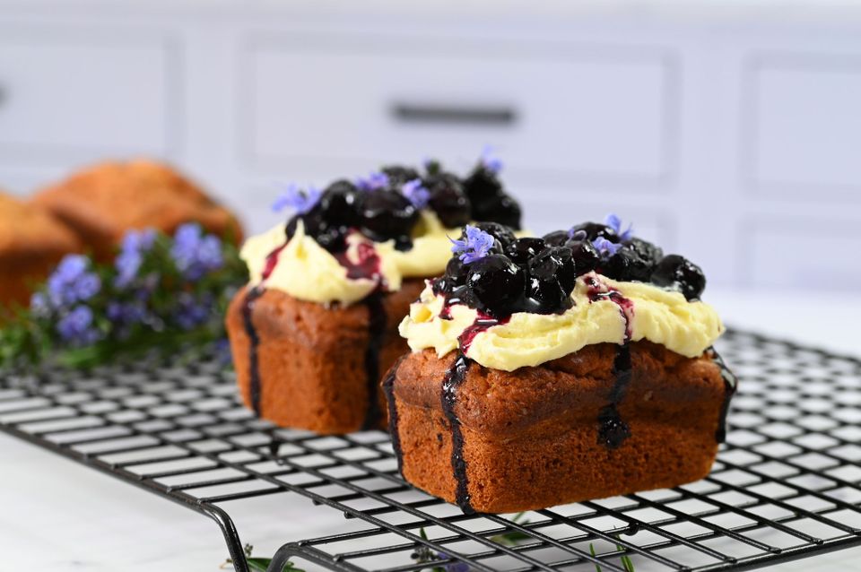 Banana and Blueberry Mini Loaves