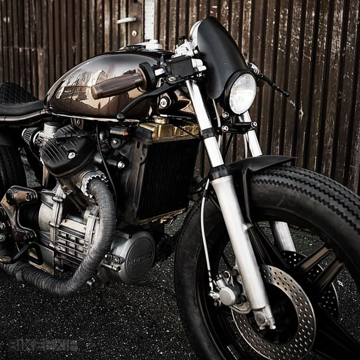 Honda CX500 by the Wrenchmonkees — custom cafe racer detail.