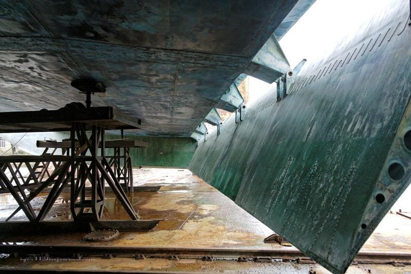 Lun-class Ekranoplan MD-160 — six missile launch tubes arrangement
