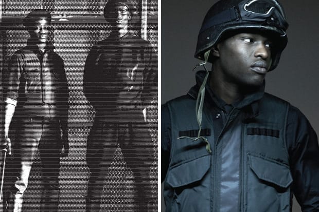 Nom de Guerre FW2010 lookbook — editorial full-length look with structured coat, look 11
