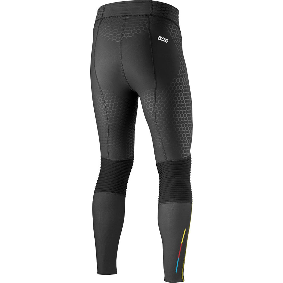 Salomon S/LAB EXO full-length tights with tonal honeycomb support zones, back