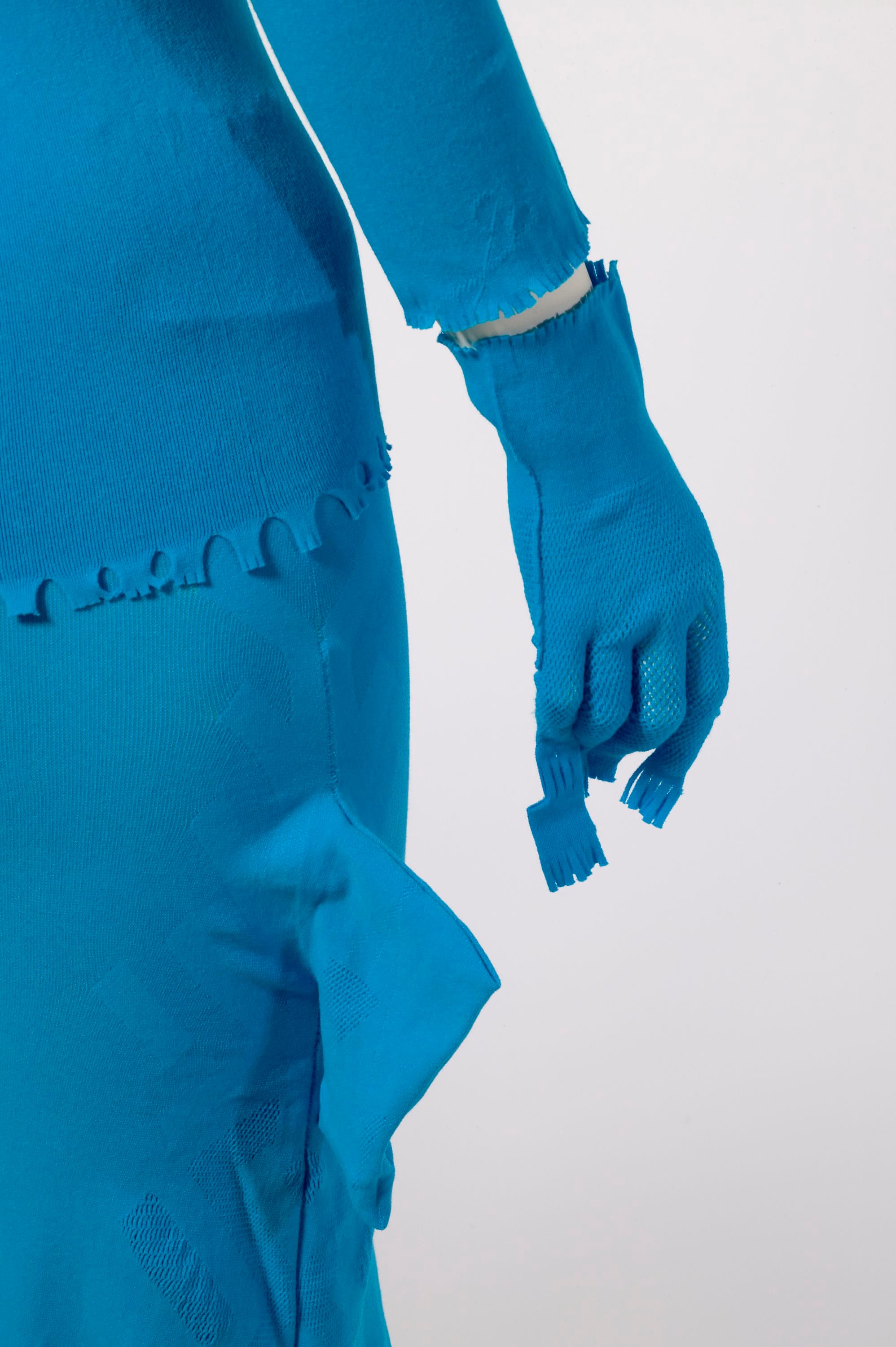 Issey Miyake A-POC blue knit ensemble, 152233.jpg view