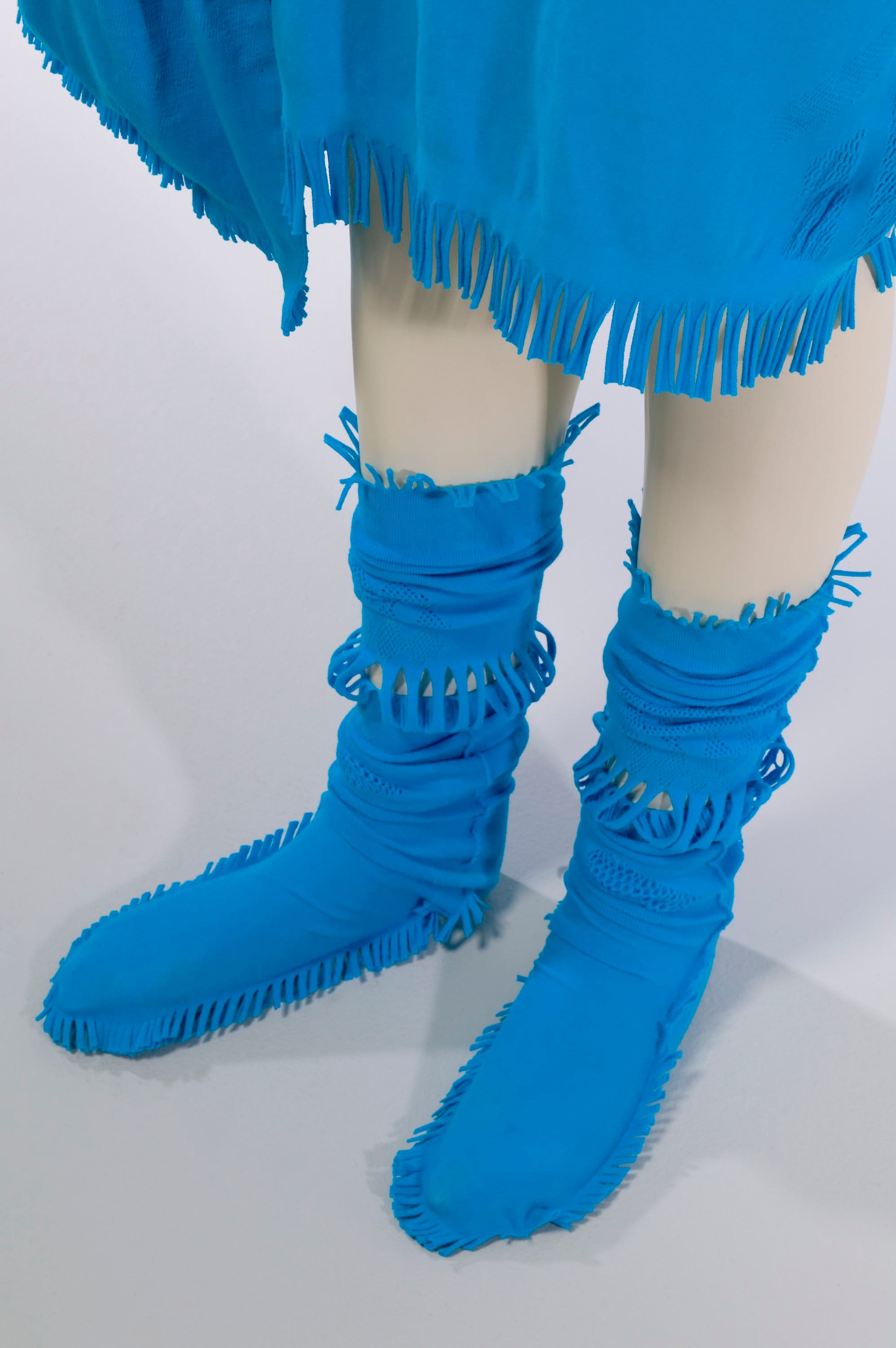 Issey Miyake A-POC blue knit ensemble, 152504.jpg view