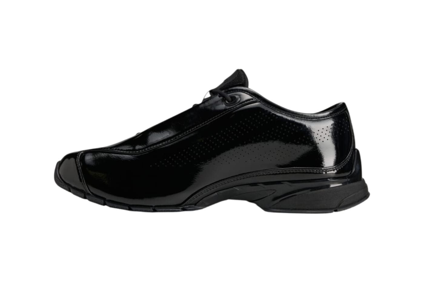 Arte Antwerp adidas F50 HQ3324 in black patent leather, left profile