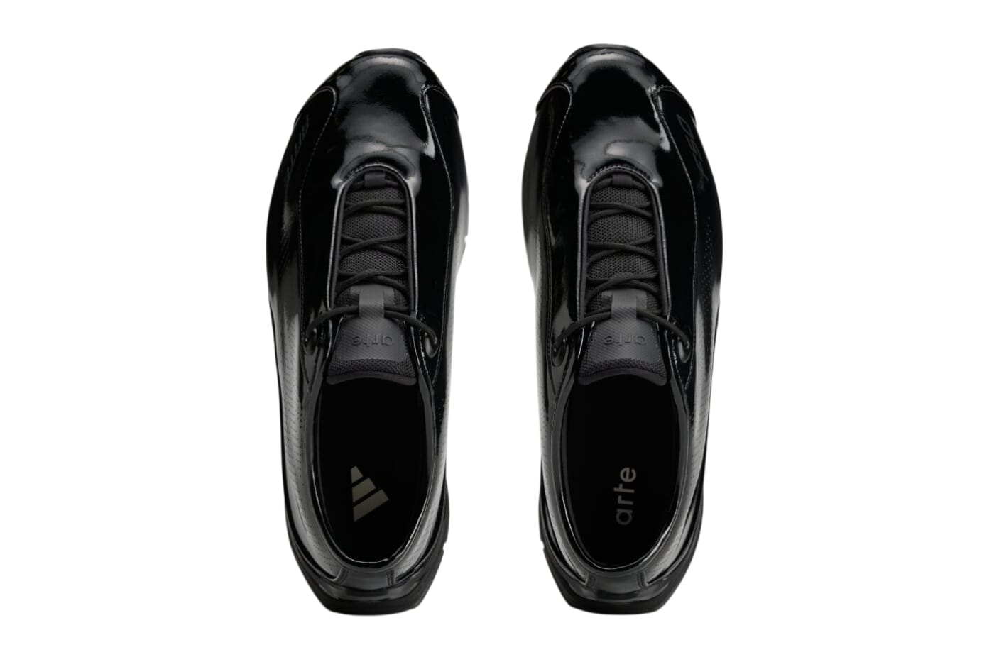Heel view of the Arte Antwerp adidas F50 HQ3324 with adidas logos