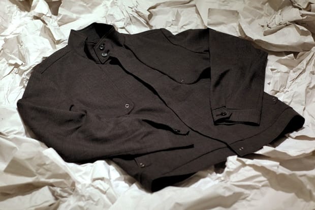 Dark gun-club-check functional jacket from the SILLY THING x N. Hoolywood Homage to 221B collection.