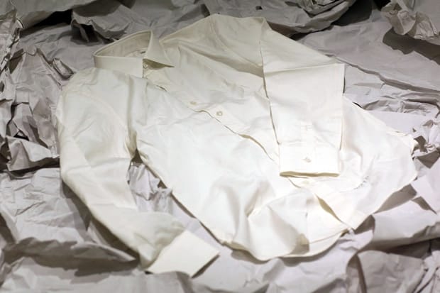 White button-front shirt from the SILLY THING x N. Hoolywood Homage to 221B collection.