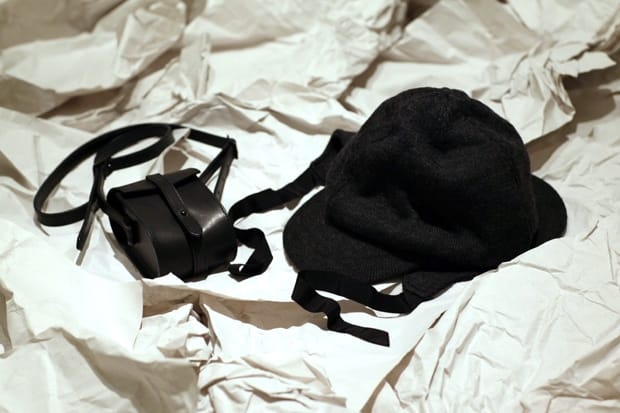 Black digital camera case and black three-way beanie from the SILLY THING x N. Hoolywood Homage to 221B collection.
