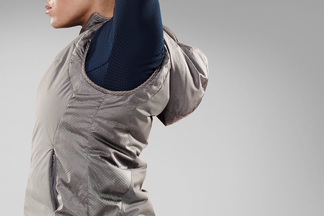Gyakusou Holiday 2013 layered running apparel in burgundy and gray