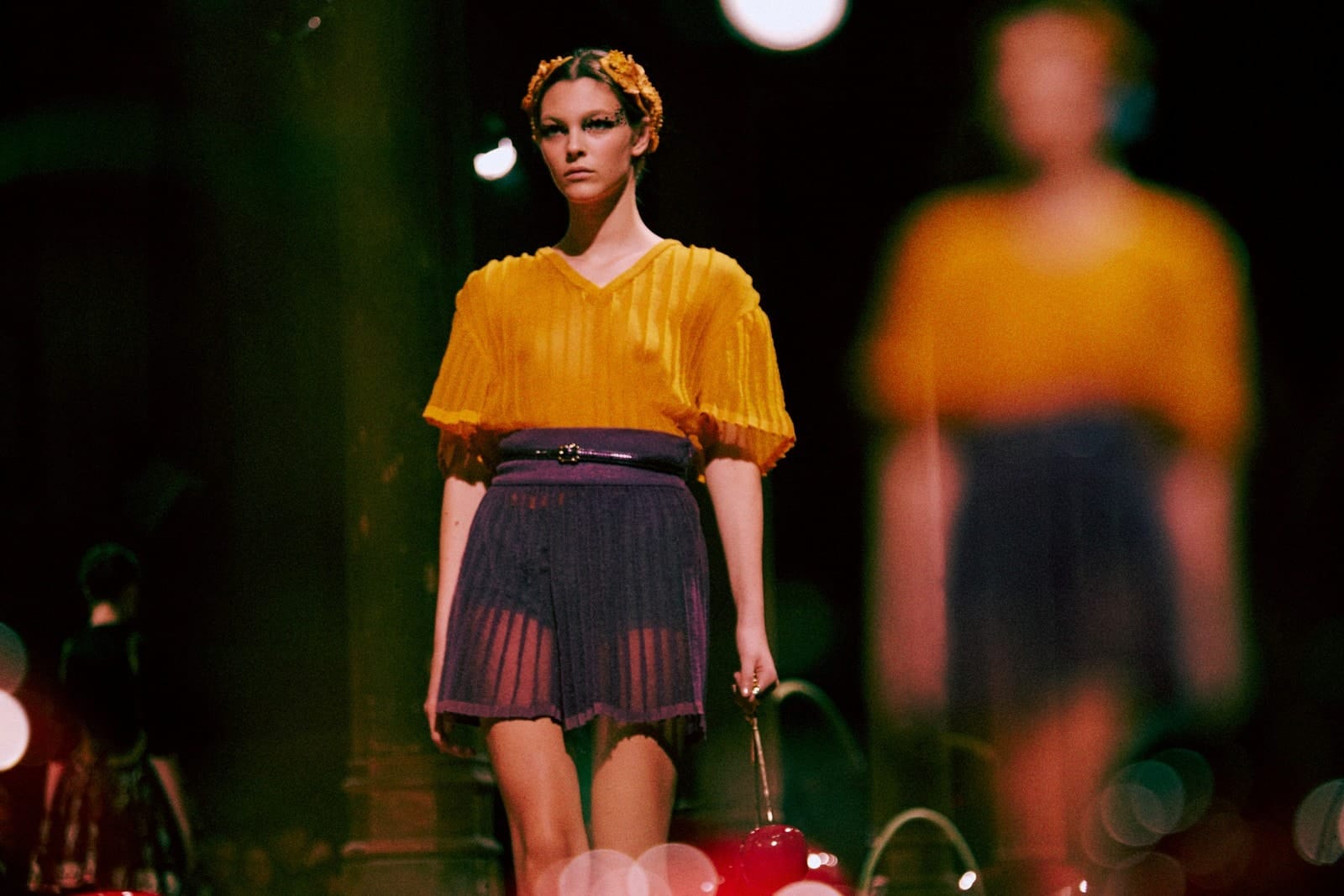 Undercover Spring/Summer 2015 runway look 04 from Jun Takahashi's digital-age fairytale collection.