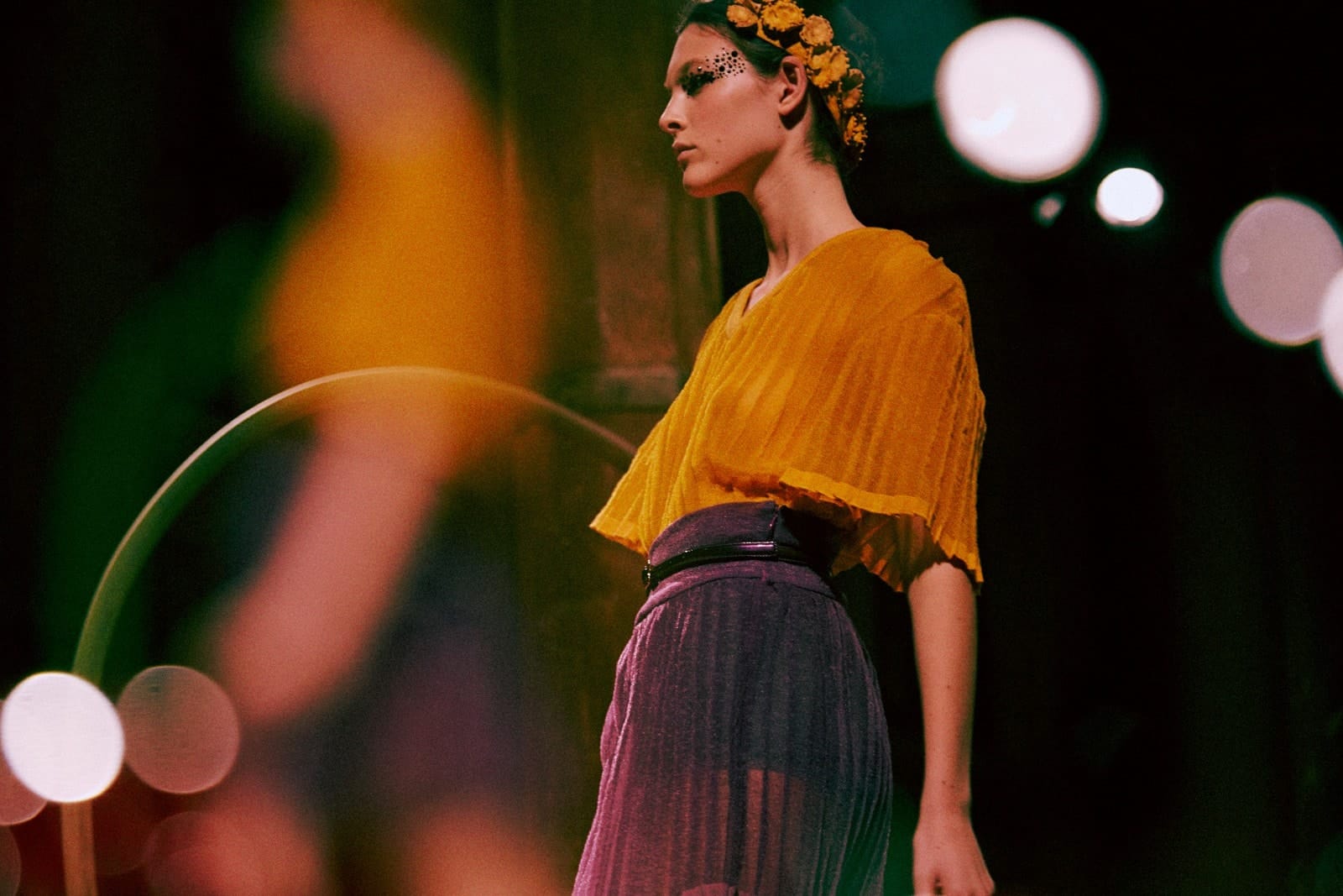 Undercover Spring/Summer 2015 runway look 08 from Jun Takahashi's digital-age fairytale collection.