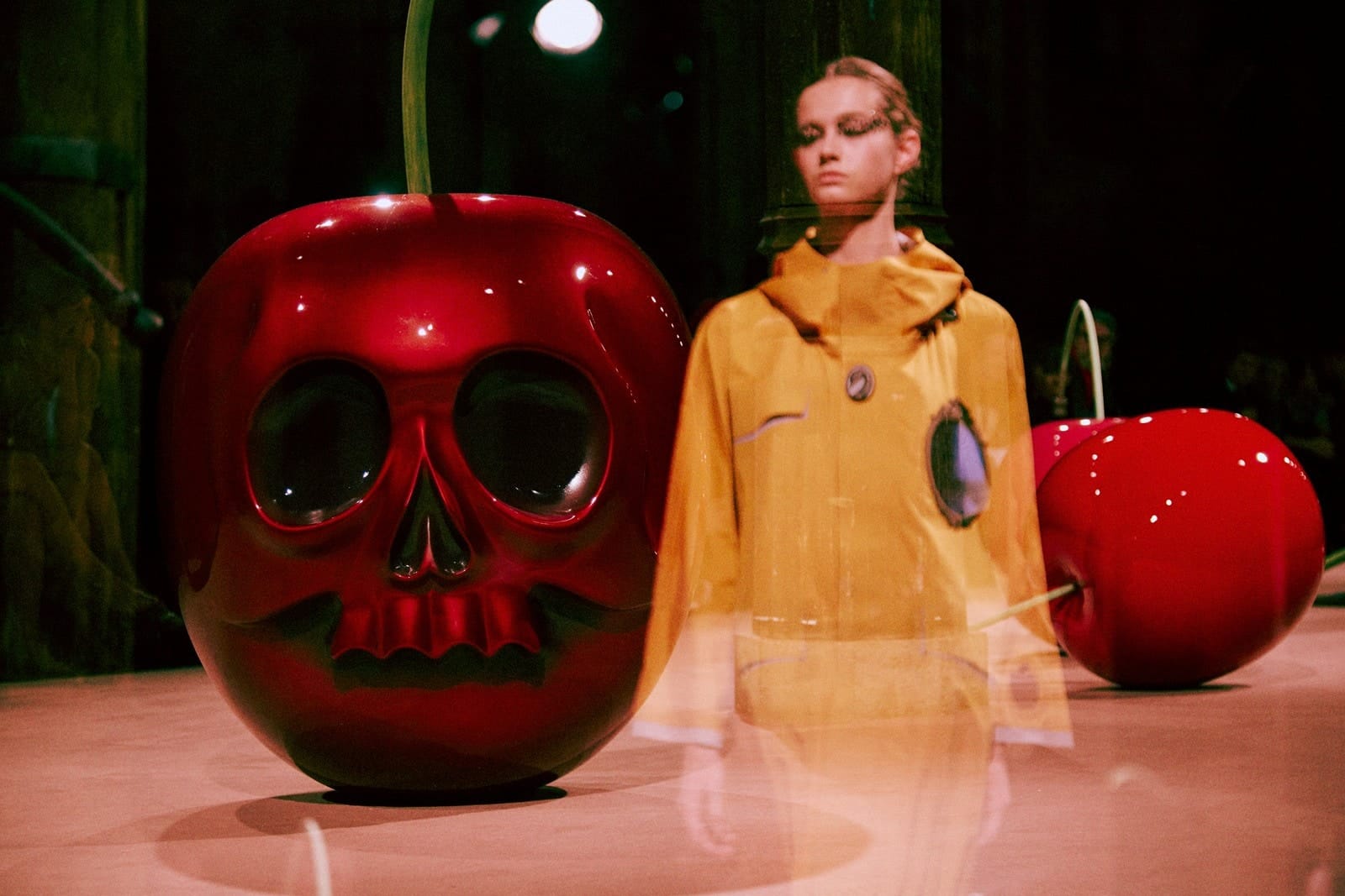 Undercover Spring/Summer 2015 runway look 12 from Jun Takahashi's digital-age fairytale collection.