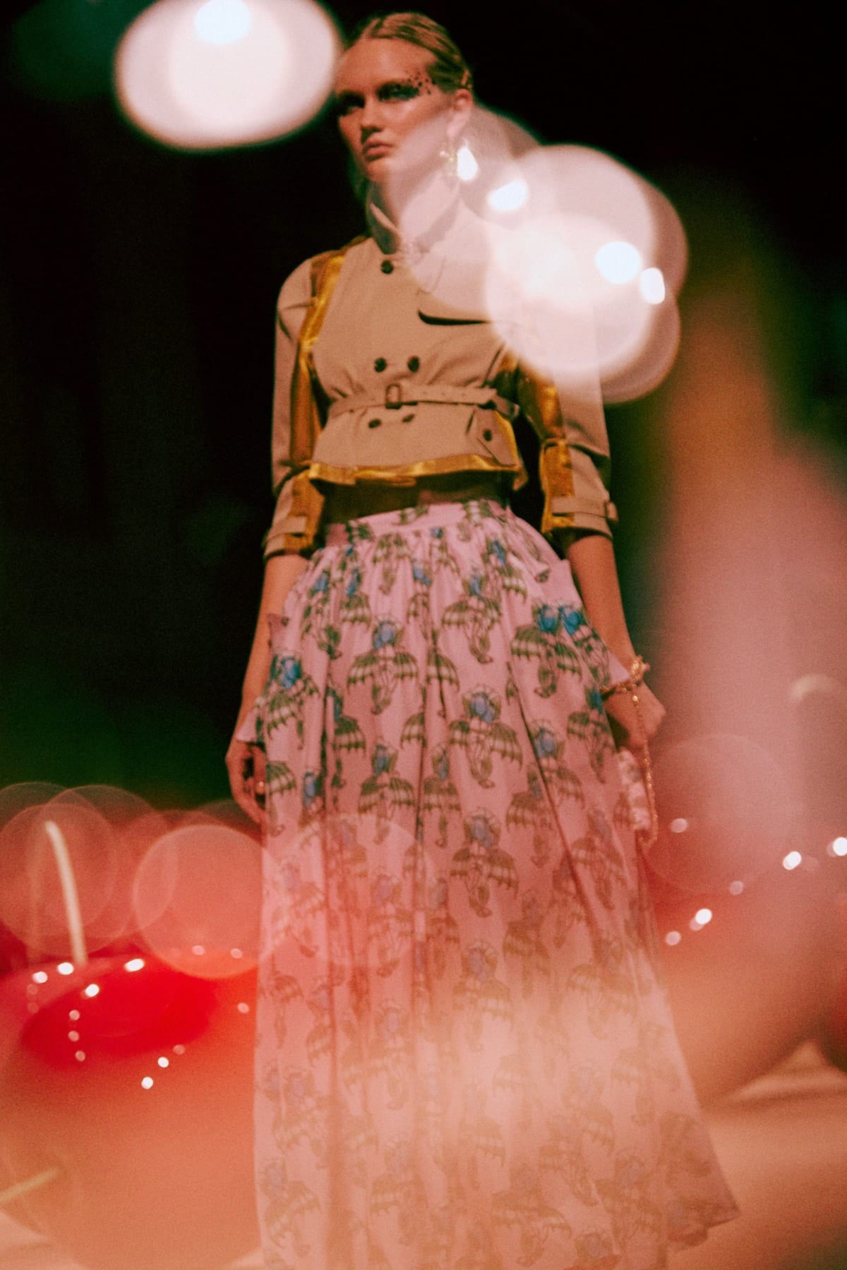 Undercover Spring/Summer 2015 runway look 17 from Jun Takahashi's digital-age fairytale collection.