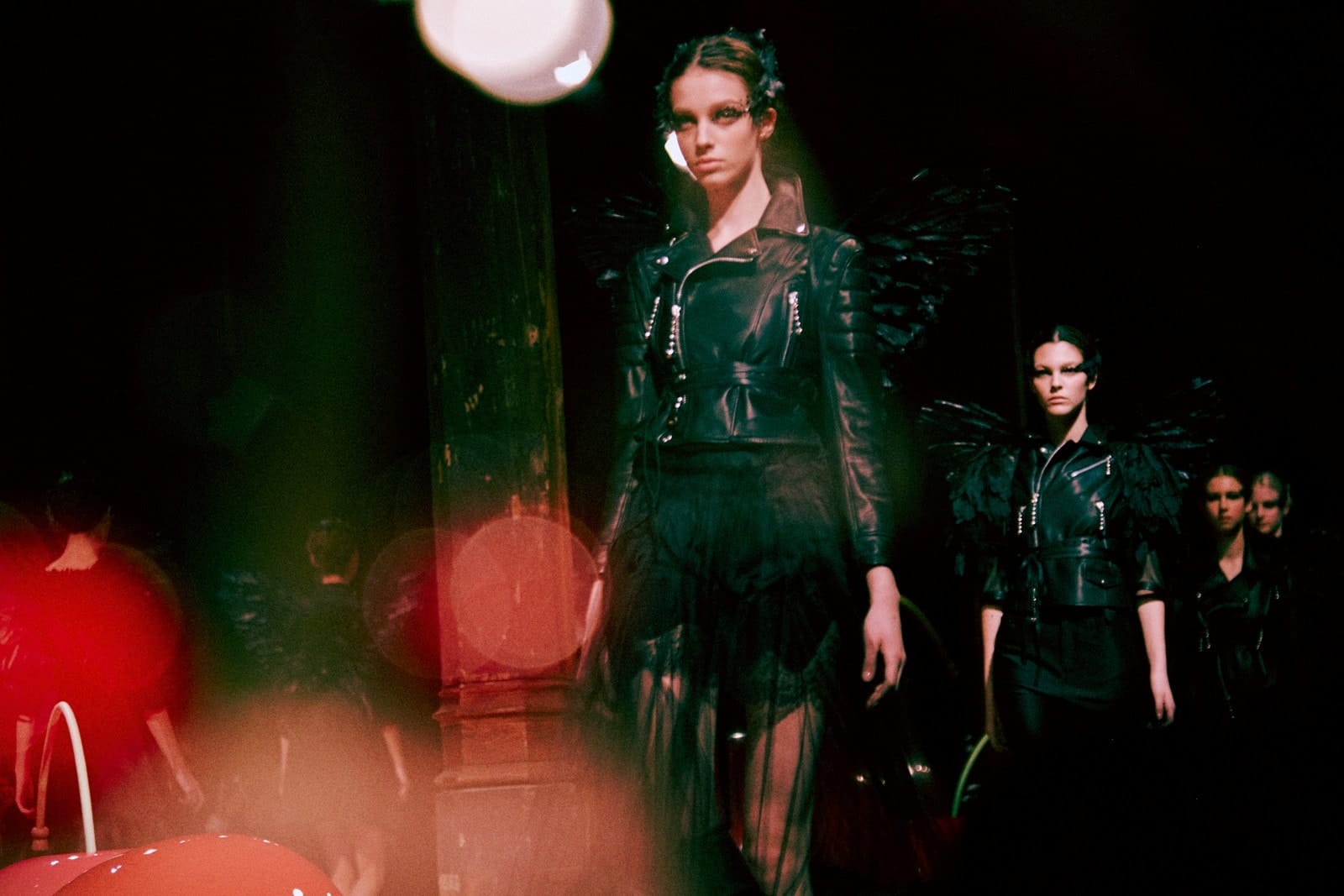 Undercover Spring/Summer 2015 runway look 18 from Jun Takahashi's digital-age fairytale collection.