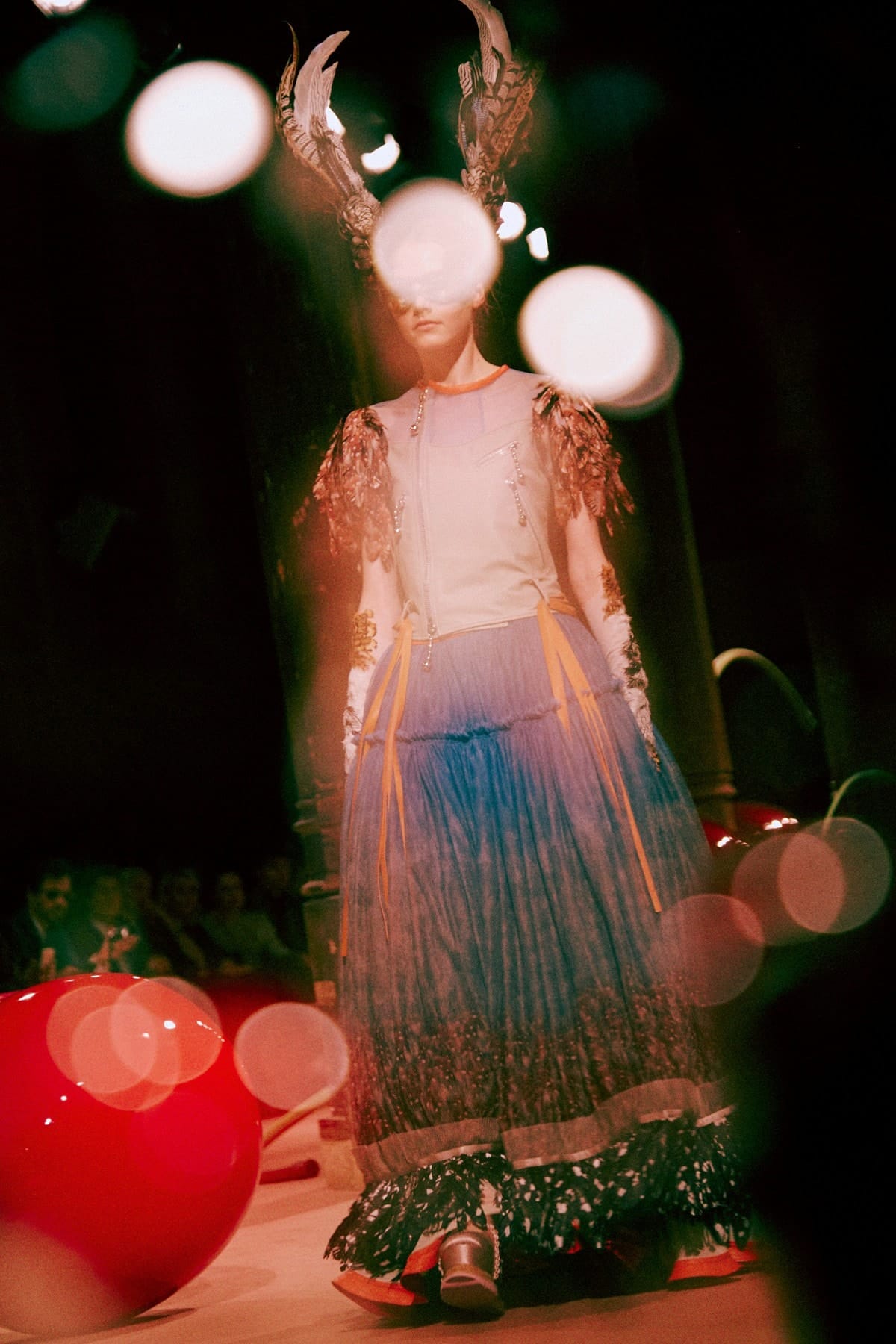Undercover Spring/Summer 2015 runway look 22 from Jun Takahashi's digital-age fairytale collection.