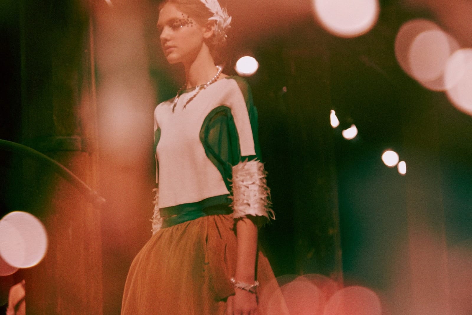 Undercover Spring/Summer 2015 runway look 23 from Jun Takahashi's digital-age fairytale collection.