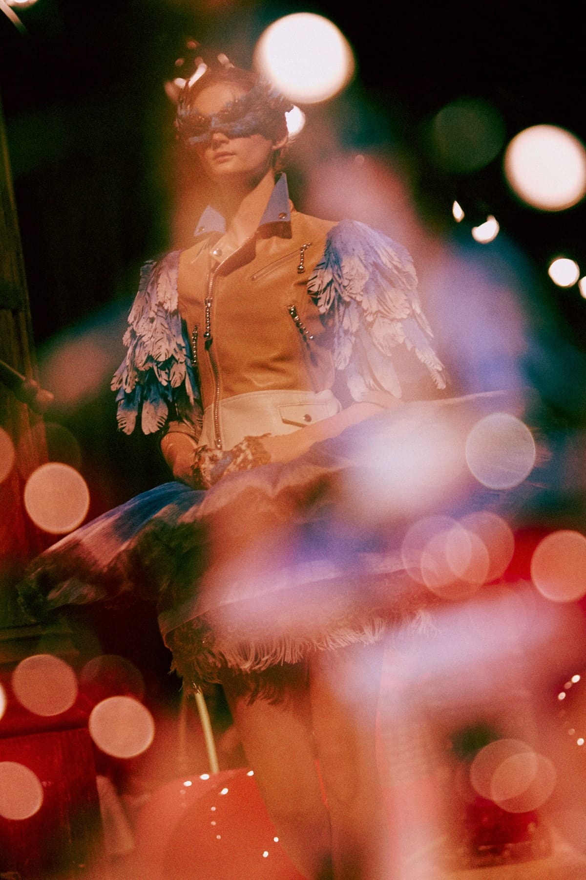 Undercover Spring/Summer 2015 runway look 24 from Jun Takahashi's digital-age fairytale collection.
