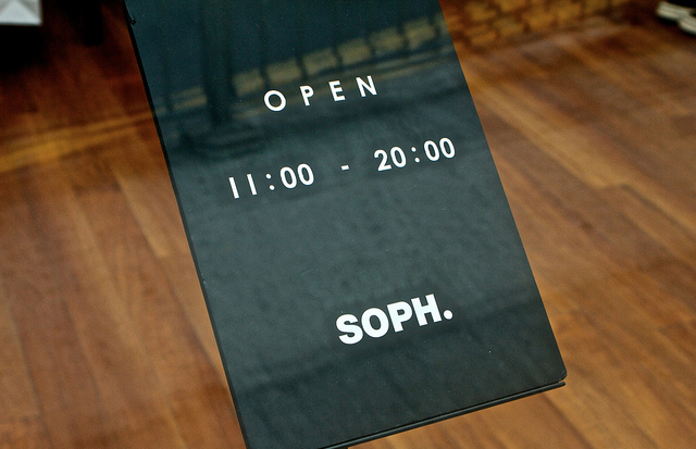 sophet tokyo store sign