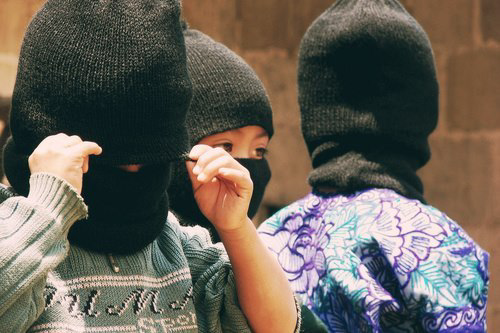 Kids in balaclavas