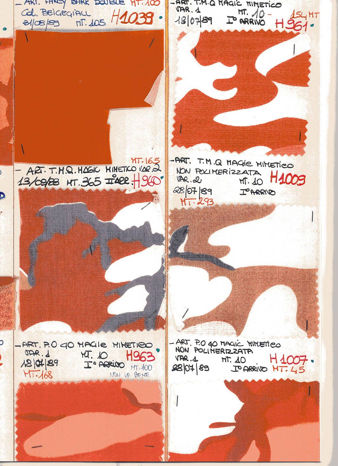 CP company Fisarmonica with colour variants of Ice Jacket camouflage 1989