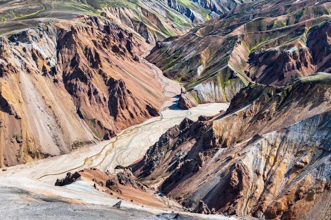 Rhyolithberge, Region Landmannalaugar, Fjallabak Naturreservat, Isländisches Hochland, Island