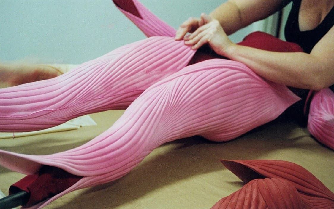 Red molded costume from The Cell designed by Eiko Ishioka