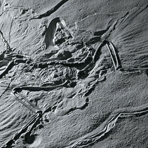 Close detail of a textured grey technical surface.