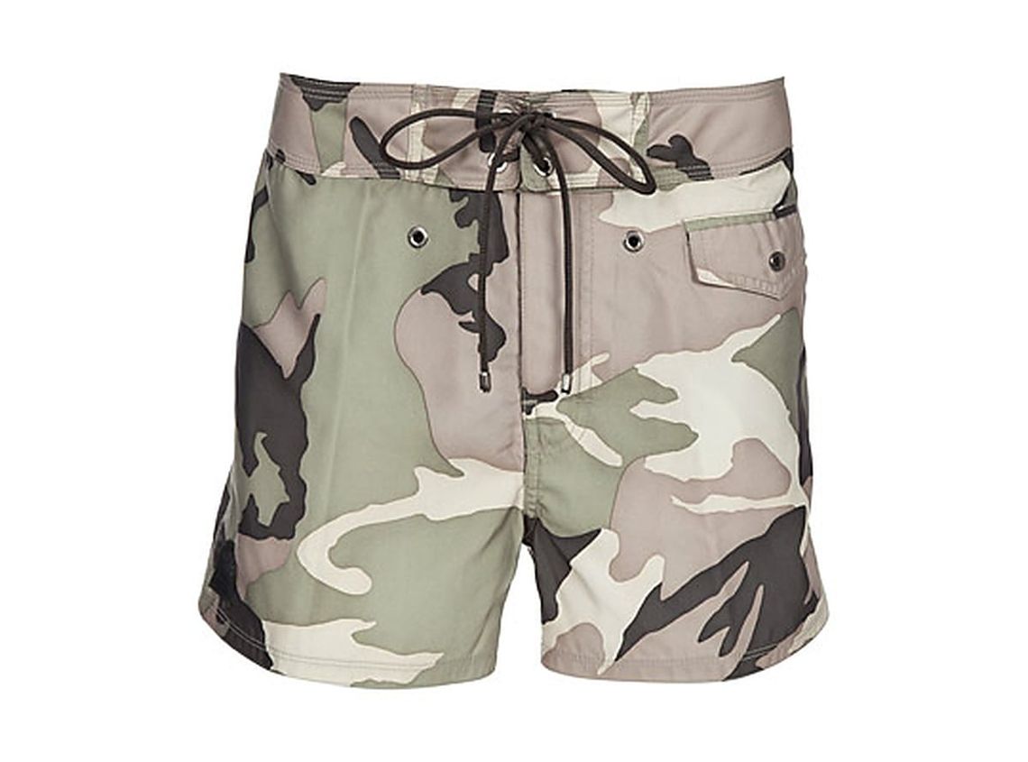 Sundek camouflage swim shorts with lace-up waist.