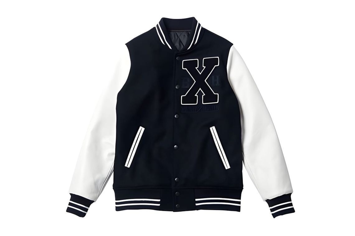 Bounty Hunter BxH 20th anniversary stadium jacket, black with skull motif detailing