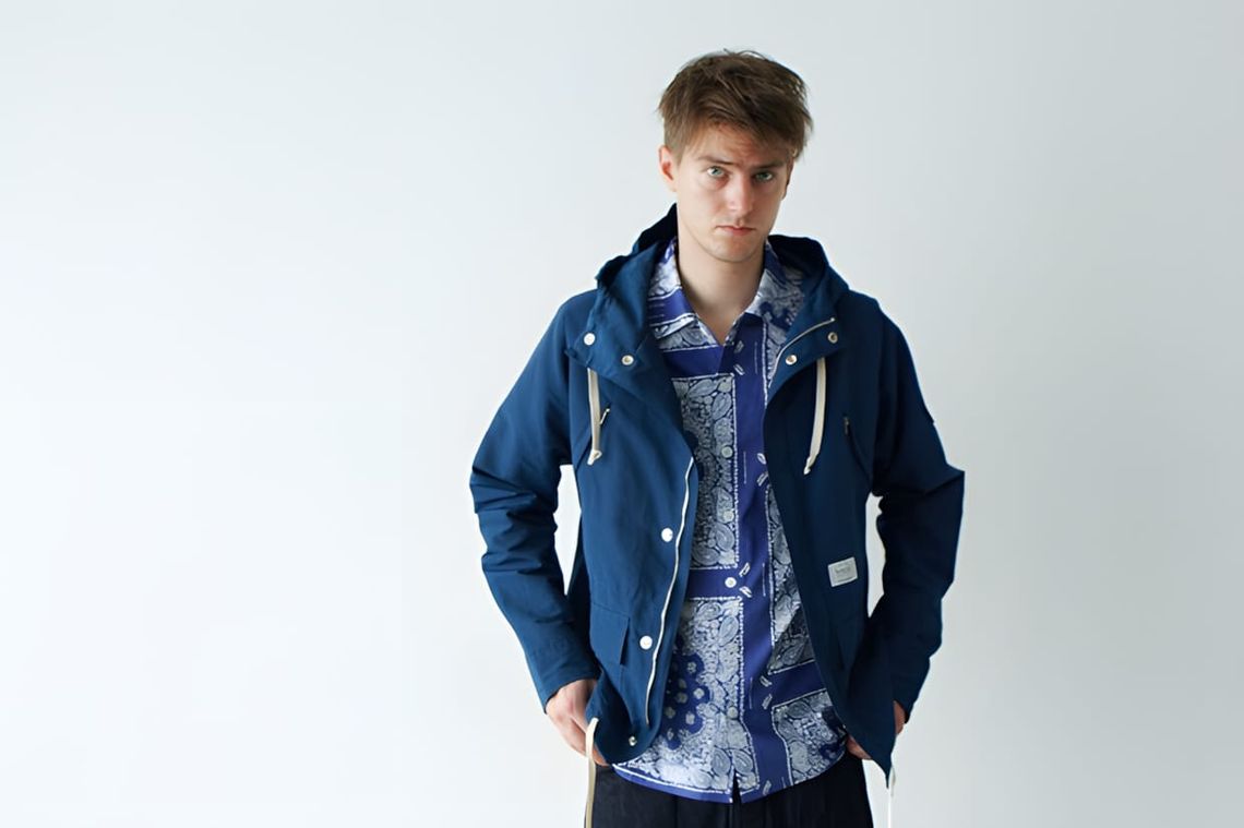 FUCT SSDD Deck Jacket in navy, front view