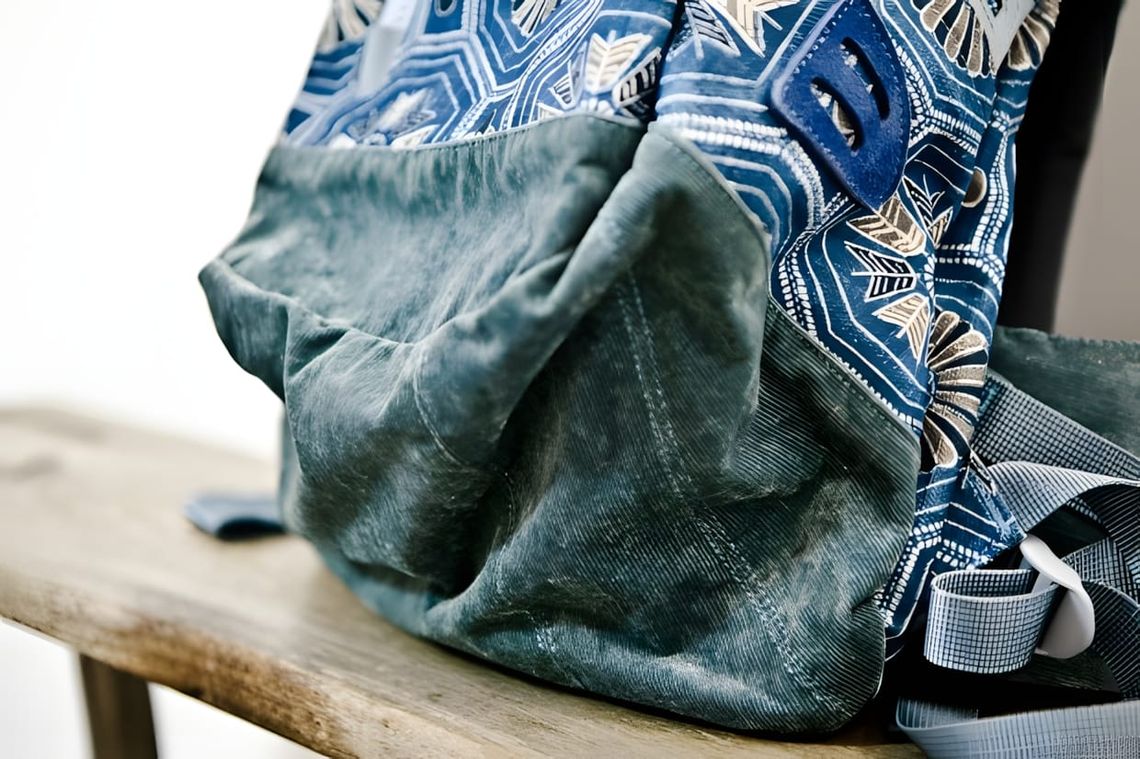 Visvim LAMINA 22L Backpack Spring/Summer 2012 — all-over printed upper with acid-washed green lower body, back panel, and str