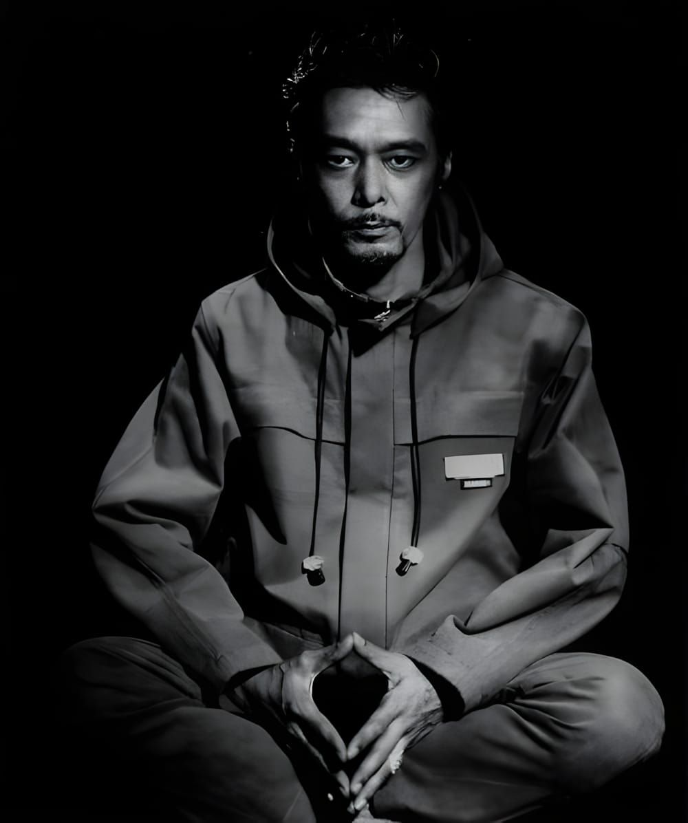 Portrait photograph of DJ Krush, Japanese hip-hop turntablist and producer