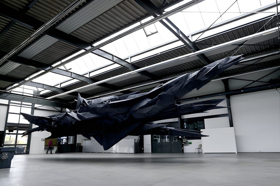 Sonja Vordermaier, Shadow 2 (Schatten 2), 2010 — a light and shadow installation in which cast shadows form sculptural volume