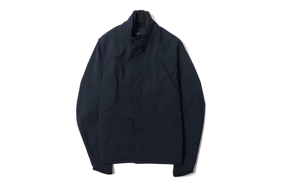 Herno Laminar Gore-Tex technical field jacket in navy, minimal silhouette with clean seam construction