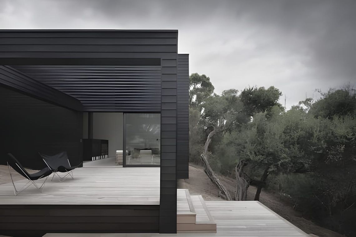 Ridge Road Residence studiofour black timber coastal home Mornington Peninsula Victoria 2014