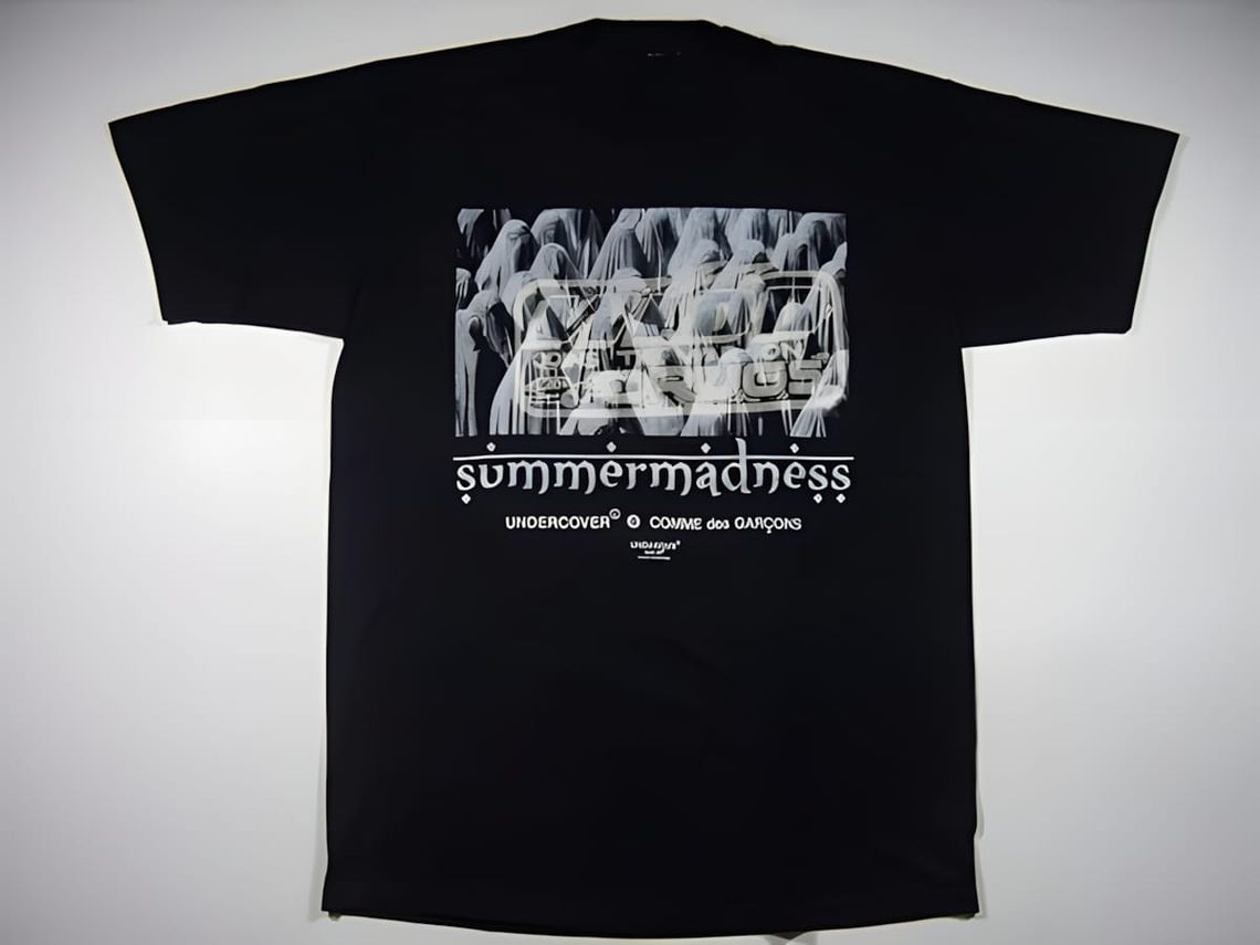 Comme des Garçons × Undercover SS09 Summer Madness graphic tee with ice cream cone print and collaborative branding