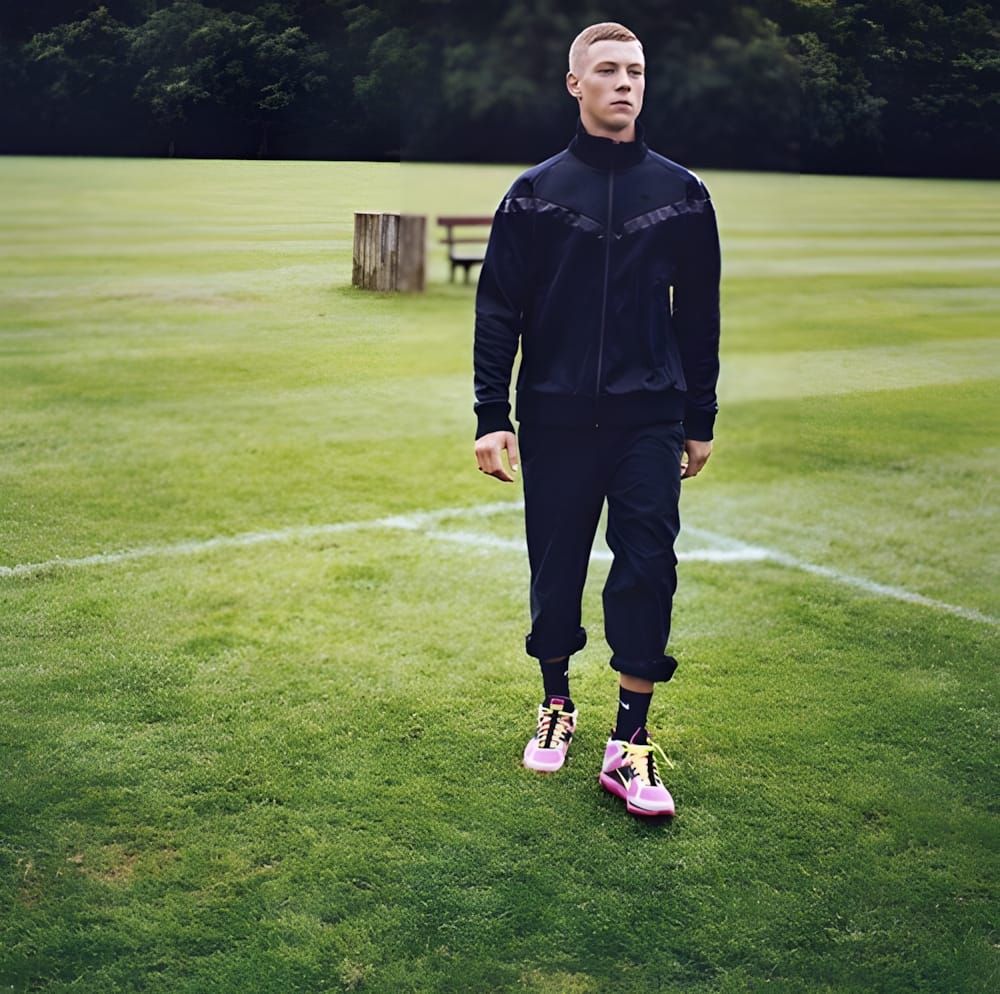 Black technical track pants or jacket from the Nike Sportswear NSW Athletics Far East Collection, 2010–11.